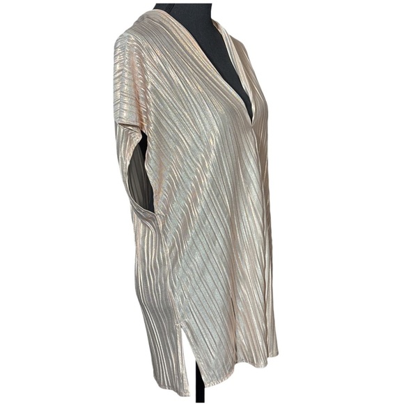 Pants Store Adrienne V-Neck Pleated Women's Top Size Medium Festive - Picture 4 of 7